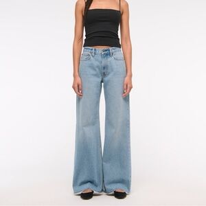 Abercrombie The Baggy Boot Mid Rise Jeans